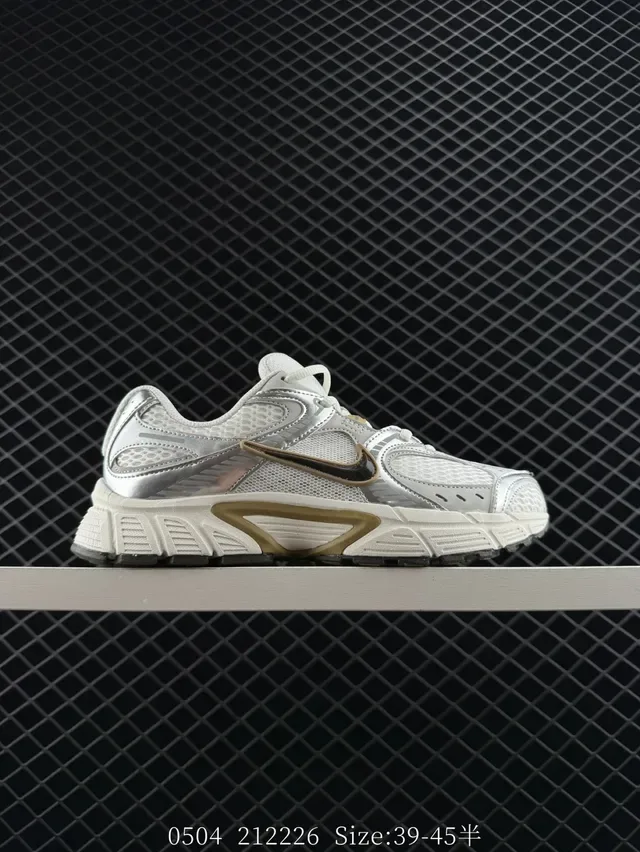 Nike V5 RNR Silver Gold Metallic Upper Swoosh Lifestyle Sneakers 6
