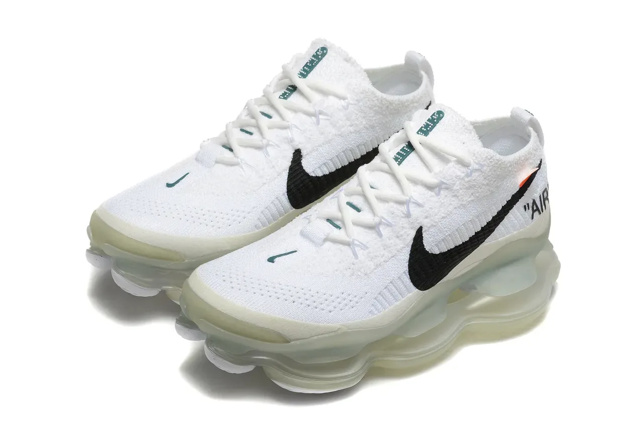 Nike White Black Flyknit Upper Full-Length Visible Air Unit Sole Lifestyle Sneakers 8