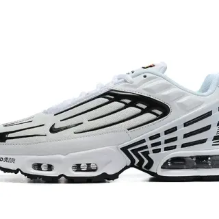 Nike White Black Layered Synthetic Cage Visible Tuned Air Units Lifestyle Sneakers