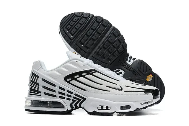 Nike White Black Layered Synthetic Cage Visible Tuned Air Units Lifestyle Sneakers 2