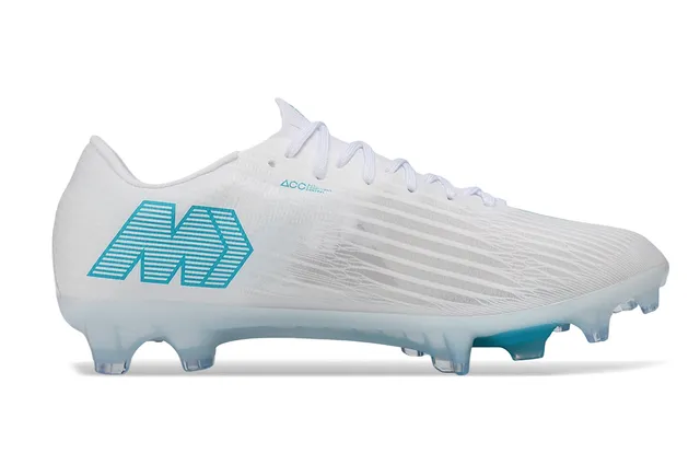Nike White Blue Flyweave Knit Upper Air Zoom Heel Unit Firm-Ground Soccer Shoes 5