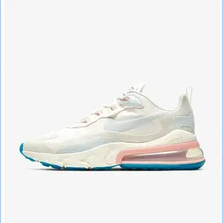 Nike White Blue Layered Synthetic And Mesh Upper Visible Air Cushioning Unit Lifestyle Sneakers