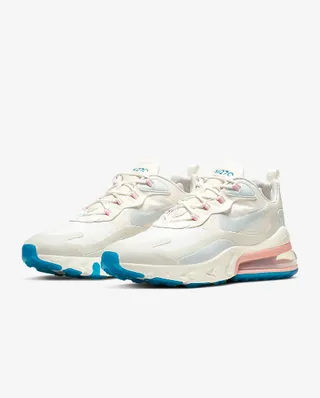 Nike White Blue Layered Synthetic And Mesh Upper Visible Air Cushioning Unit Lifestyle Sneakers 3
