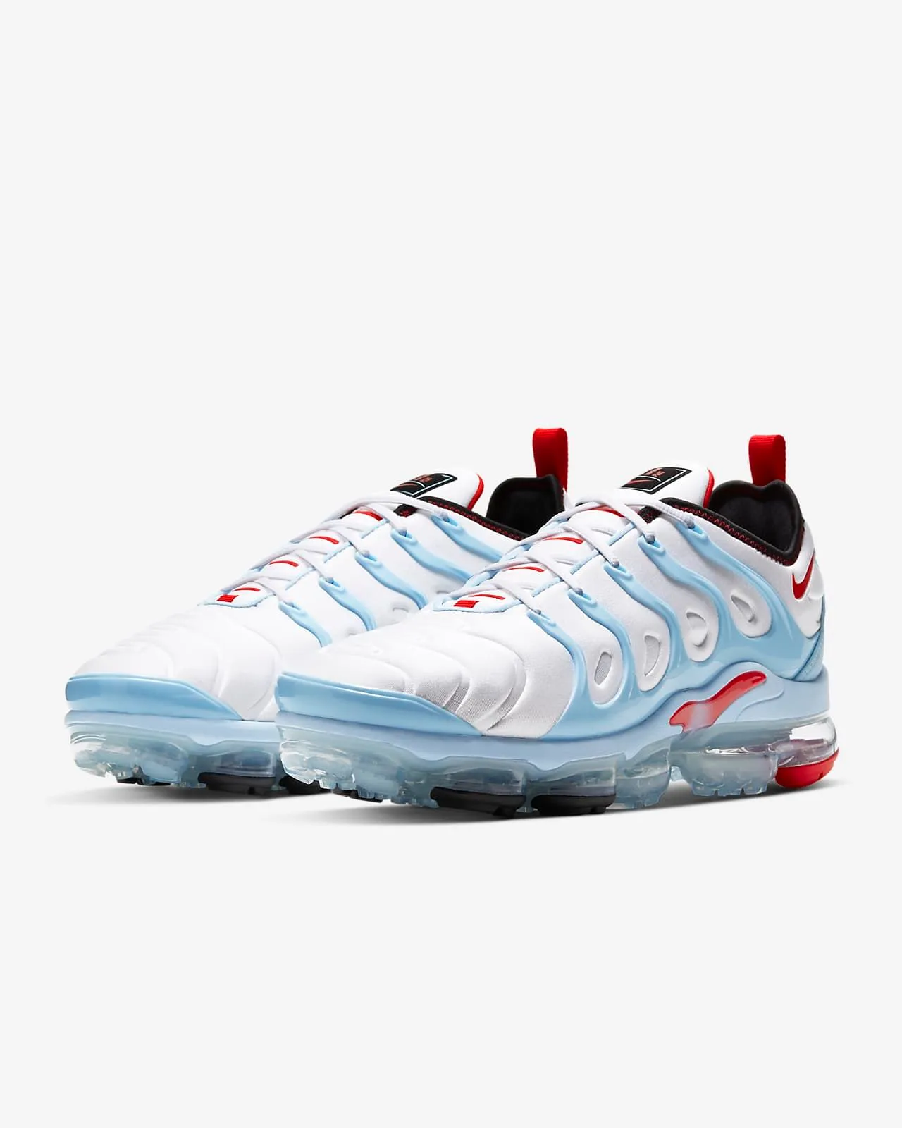 Nike White Blue Wave-Shaped Synthetic Cage Full-Length Visible Air Unit Lifestyle Sneakers 2