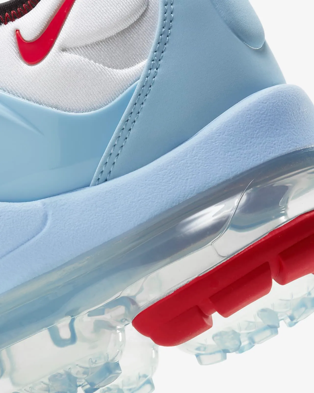 Nike White Blue Wave-Shaped Synthetic Cage Full-Length Visible Air Unit Lifestyle Sneakers 5
