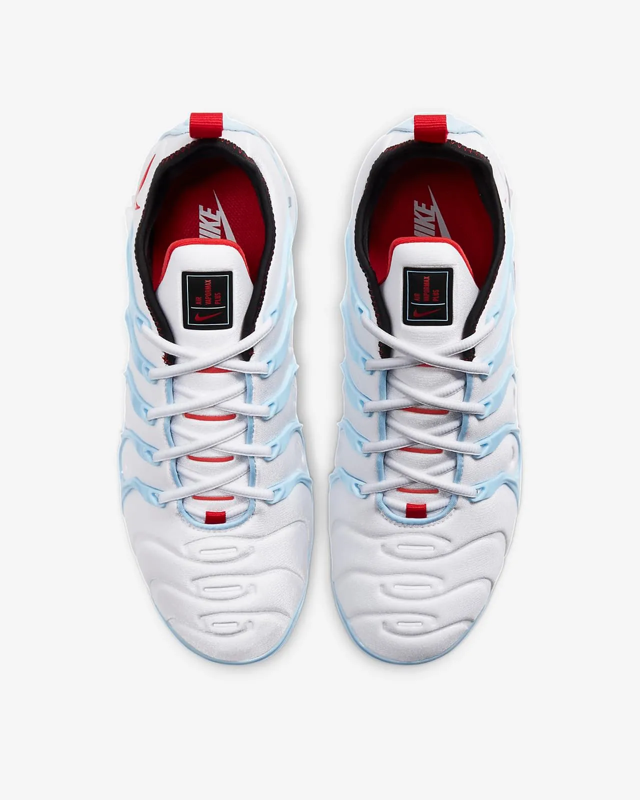 Nike White Blue Wave-Shaped Synthetic Cage Full-Length Visible Air Unit Lifestyle Sneakers 7