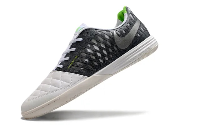 Nike أبيض أخضر غطاء أصابع مبطن منثور شبكة اصطناعية قفص أحذية كرة قدم داخلية 2