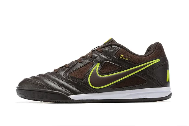 Nike Chaussures de football indoor cuir synthétique blanc navy low top 14