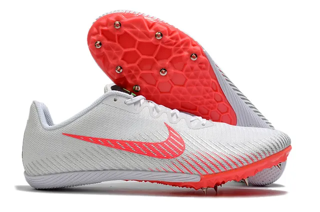 Nike White Pink Low-Cut Racing Spike Engineered Mesh Upper Running Shoes 13