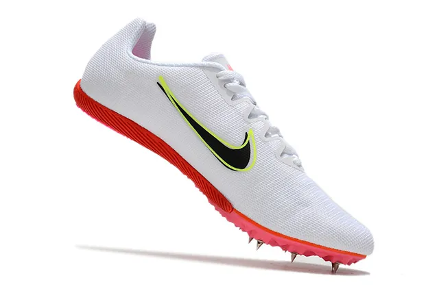 Nike White Pink Low-Cut Racing Spike Engineered Mesh Upper Running Shoes 23