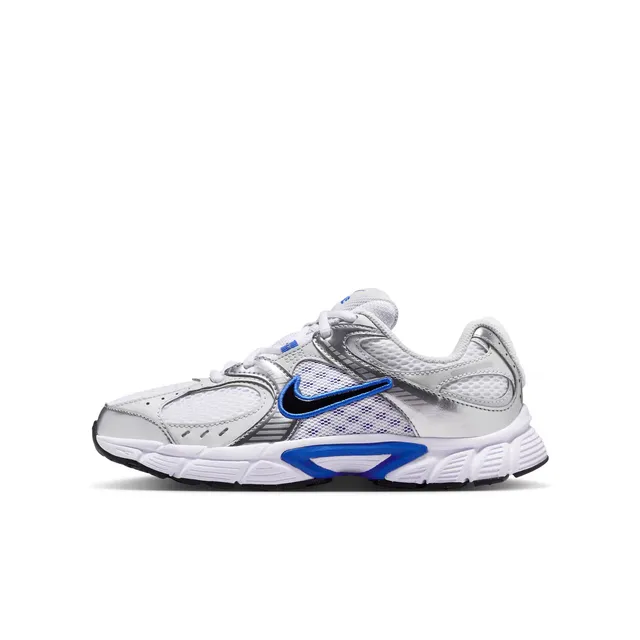 Nike White Silver Midsole Mesh And Synthetic Overlay Construction Chunky Sneakers 4