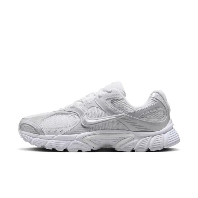 Nike White Silver Midsole Mesh And Synthetic Overlay Construction Chunky Sneakers 7