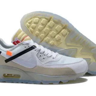 Nike x Off-White Air Max 90 White Beige Translucent Sole Lifestyle Sneakers