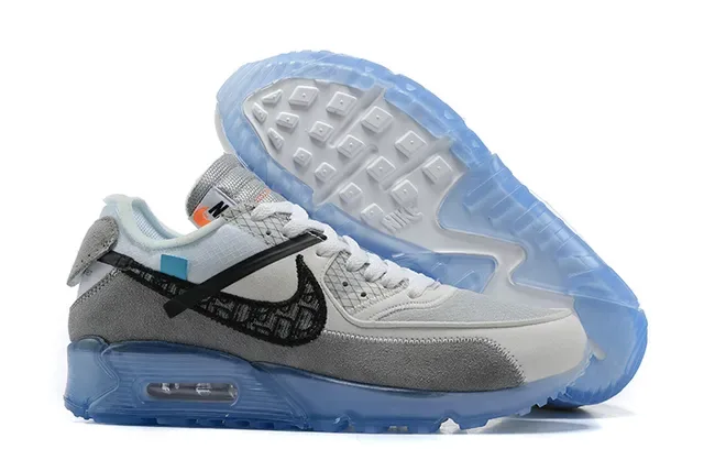 Nike x Off-White Air Max 90 White Beige Translucent Sole Lifestyle Sneakers 7