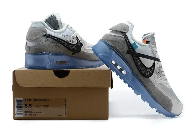 Nike x Off-White Air Max 90 White Beige Translucent Sole Lifestyle Sneakers 8