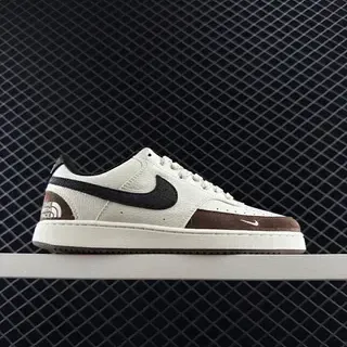 Nike x The North Face Court Vision Lo सफेद काला भूरा लाइफस्टाइल स्नीकर
