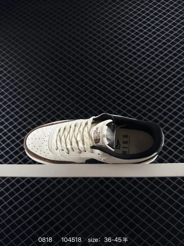 Nike x The North Face Court Vision Lo White Black Brown Lifestyle Sneakers 3