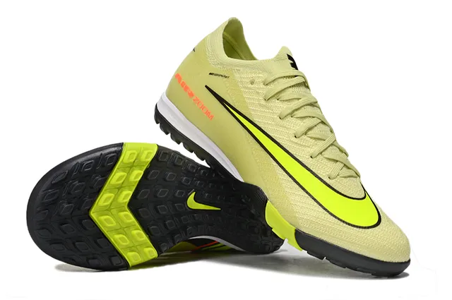 Nike Amarillo Negro Upper de Punto Collar Ajuste Dinámico Zapatos de Fútbol Turf 2
