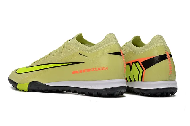 Nike Amarillo Negro Upper de Punto Collar Ajuste Dinámico Zapatos de Fútbol Turf 4