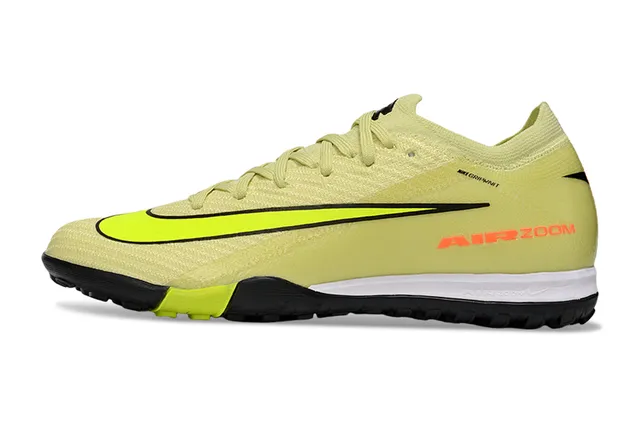 Nike Amarillo Negro Upper de Punto Collar Ajuste Dinámico Zapatos de Fútbol Turf 6