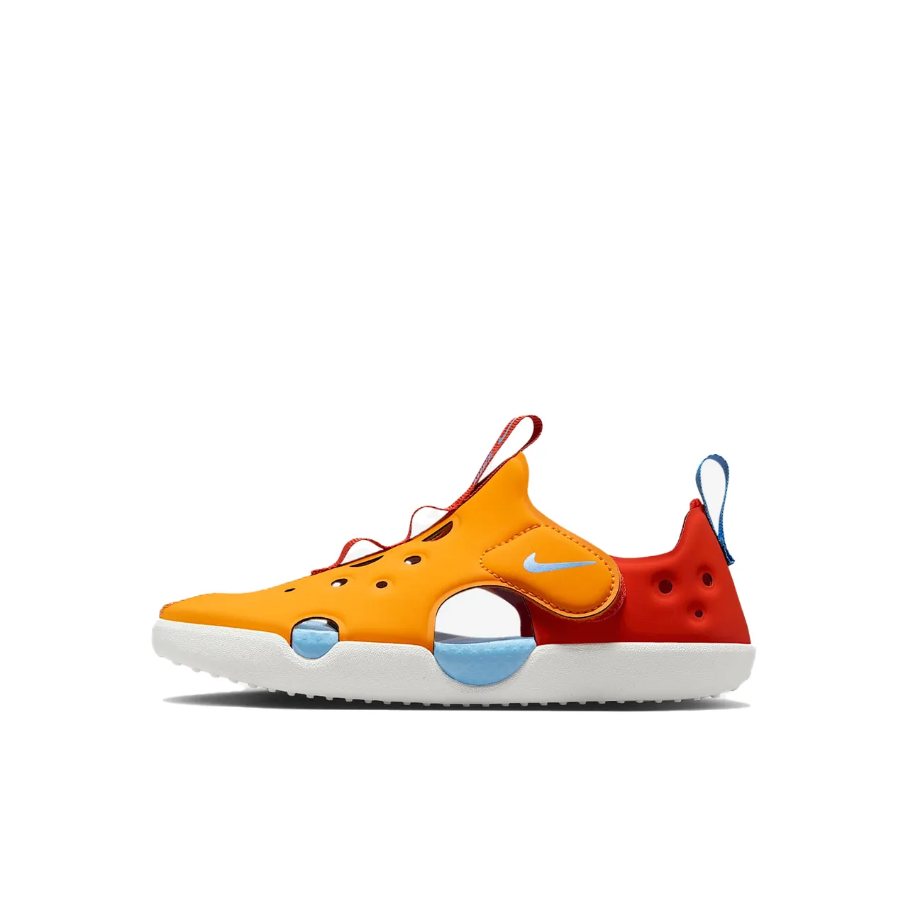 Nike Yellow Blue Strap-Closure Perforated Upper Casual Sandals 5