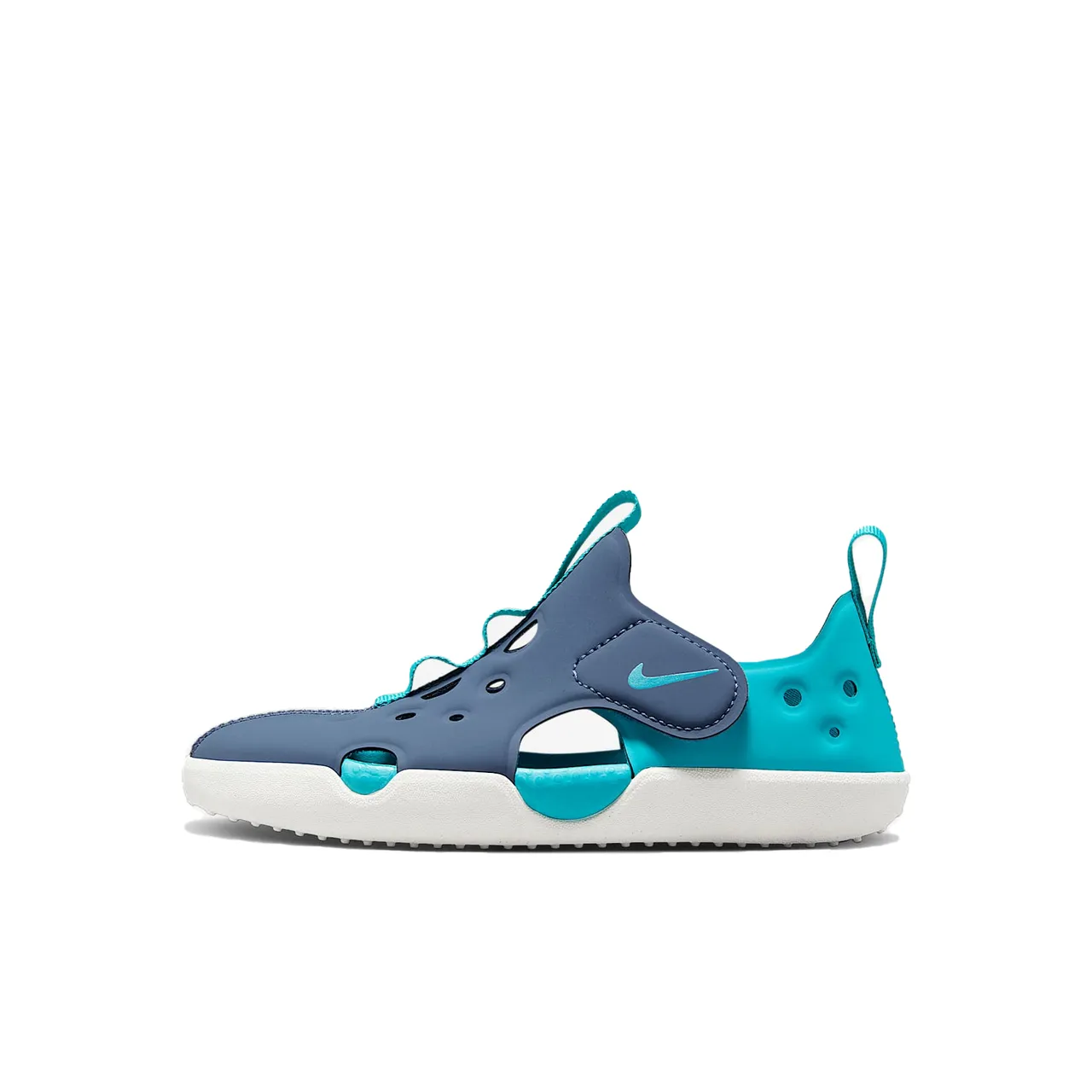 Nike Yellow Blue Strap-Closure Perforated Upper Casual Sandals 7