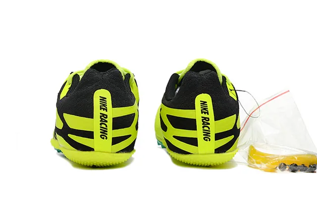 Nike Tênis de Corrida Amarelo Verde Baixo Corte Spike de Corrida Sola de Células de Mel 11