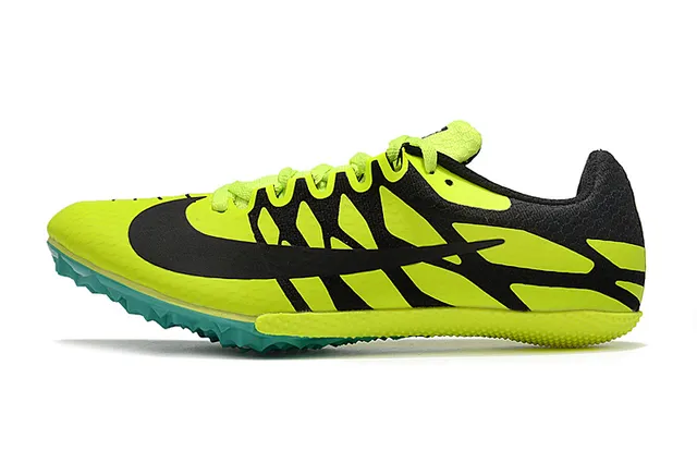 Nike Tênis de Corrida Amarelo Verde Baixo Corte Spike de Corrida Sola de Células de Mel 16