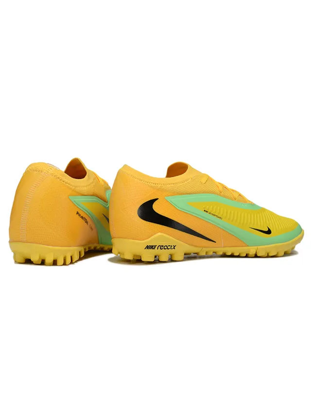 Nike chaussures de soccer herbe artificielle jaune vert coupe basse tige synthétique cage avant-pied côtelée 5
