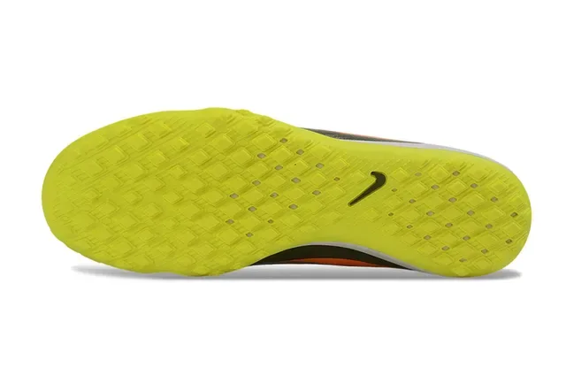 Nike Chaussures de football turf jaune orange upper synthétique bande de couleur gradiente coupe basse 6