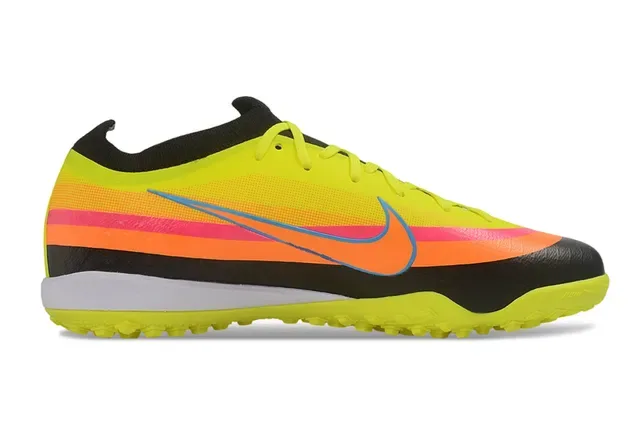 Nike Chaussures de football turf jaune orange upper synthétique bande de couleur gradiente coupe basse 7