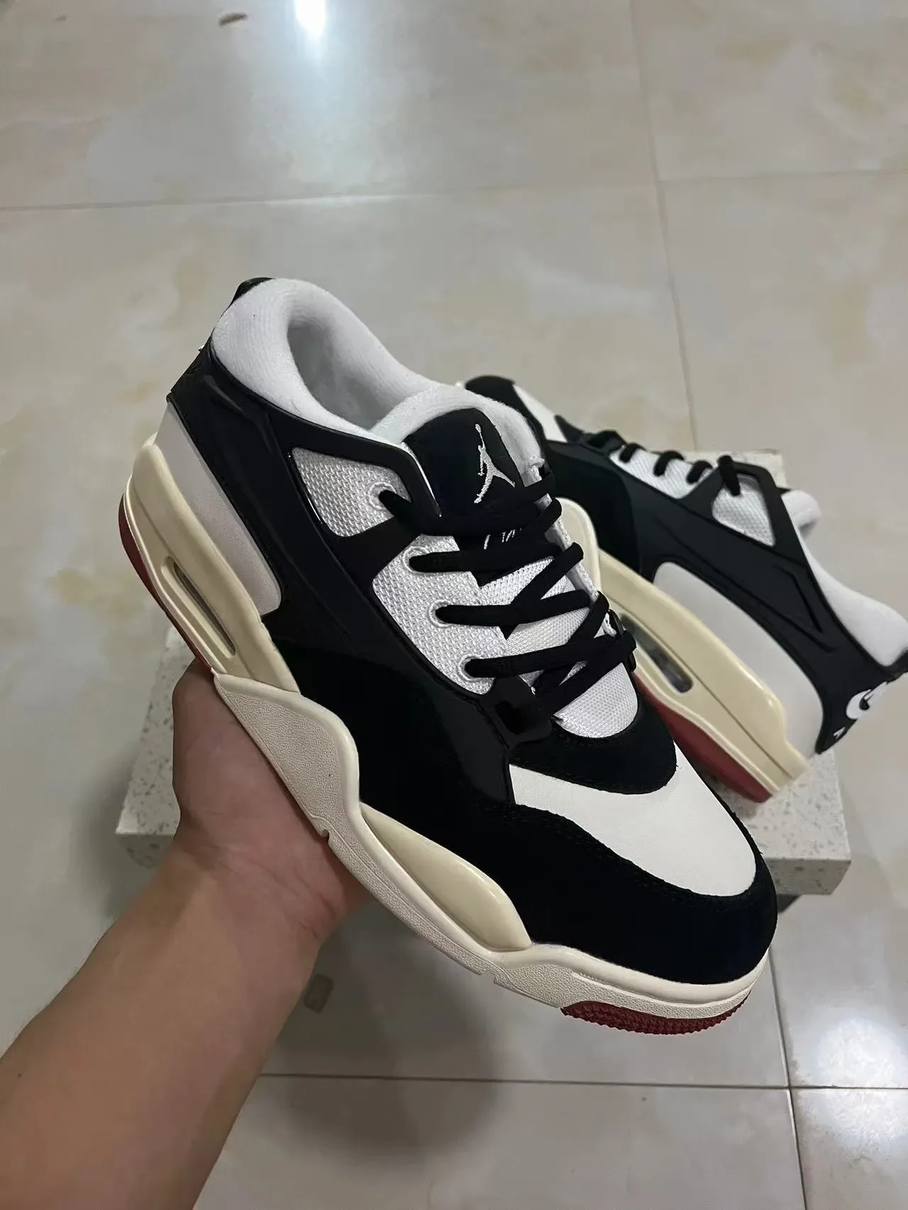 Nike Zoom 2K Preto Branco Creme Vermelho Tênis Chunky 2