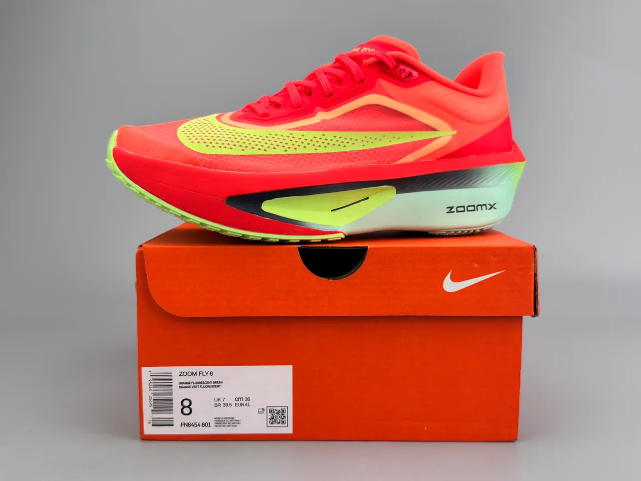 Nike Zoom Fly Red Yellow Racing Silhouette Engineered Mesh Upper Running Shoes 2