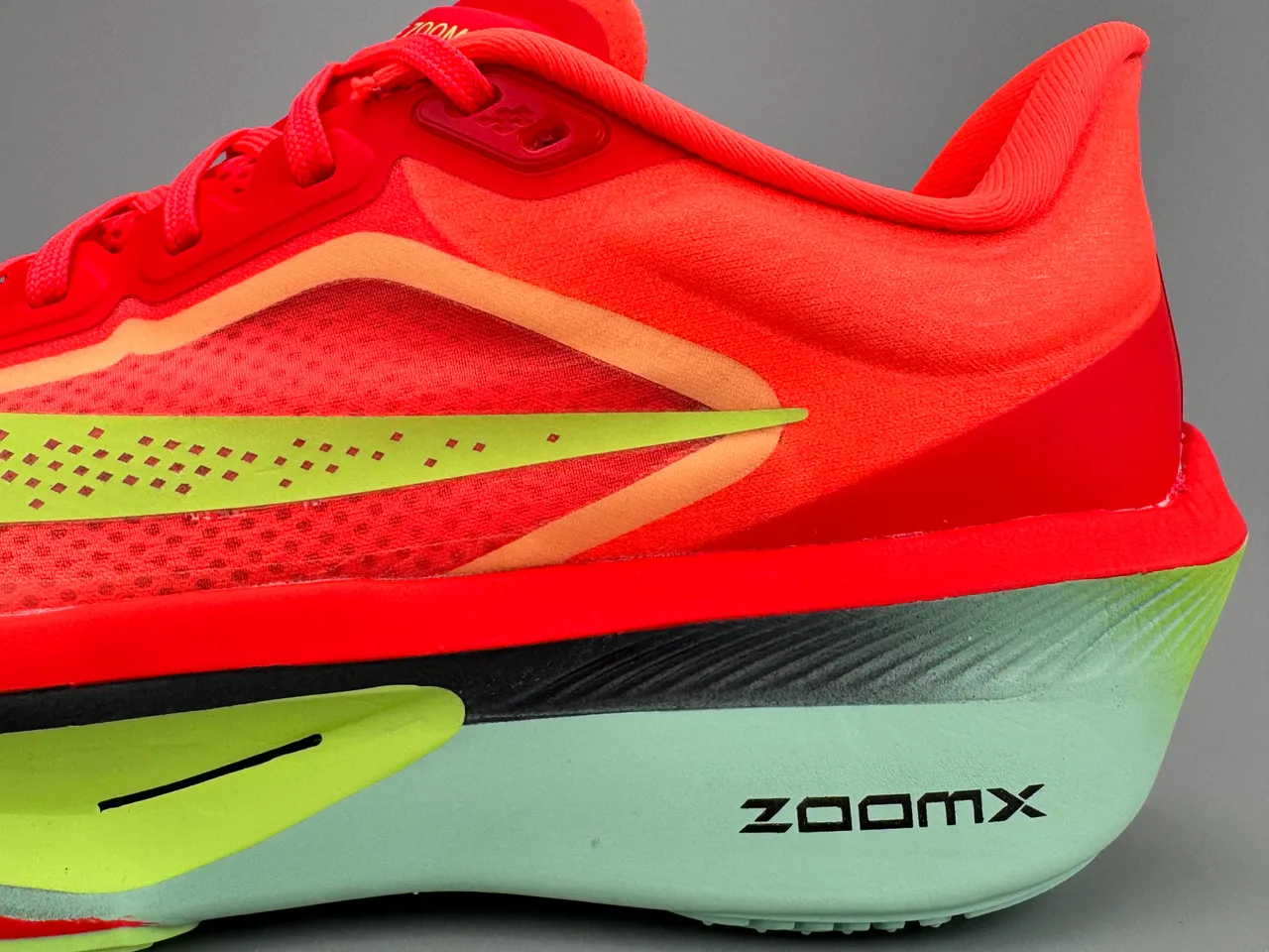 Nike Zoom Fly Red Yellow Racing Silhouette Engineered Mesh Upper Running Shoes 3