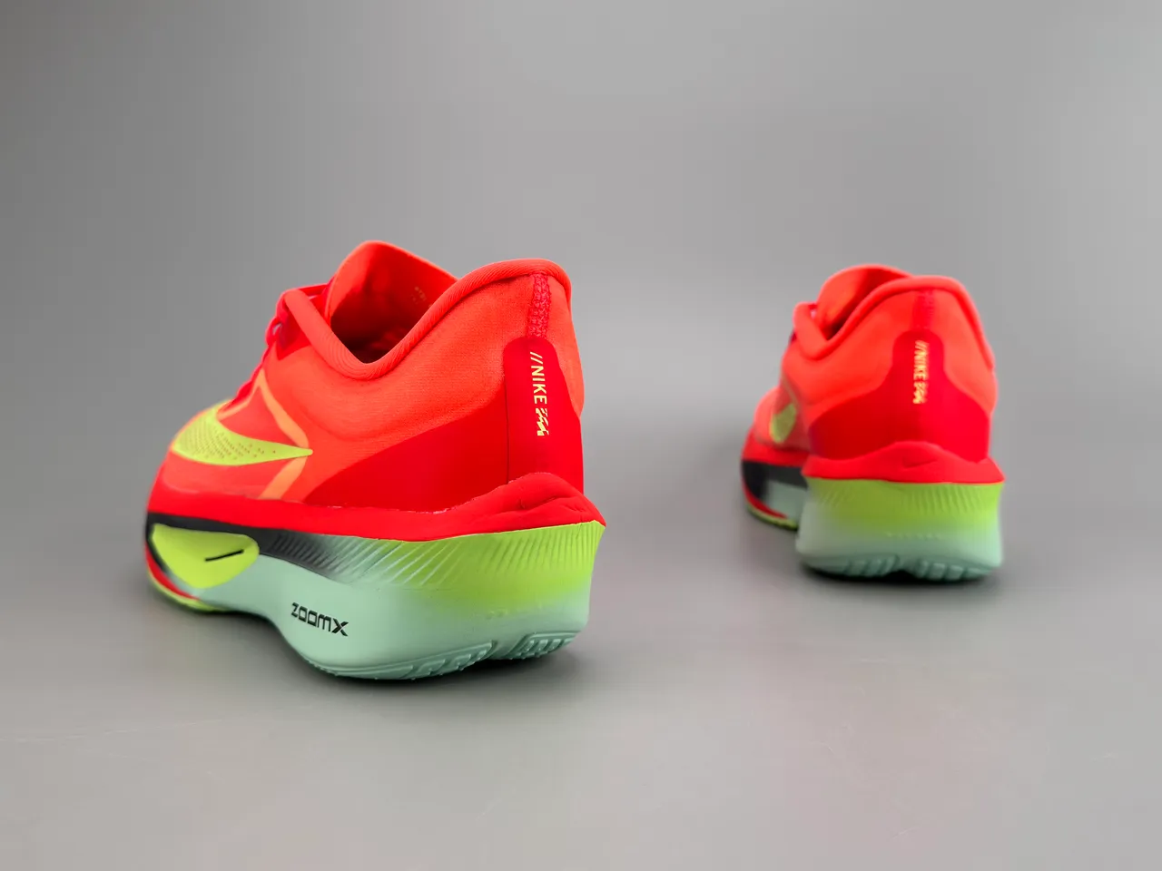Nike Zoom Fly Red Yellow Racing Silhouette Engineered Mesh Upper Running Shoes 8
