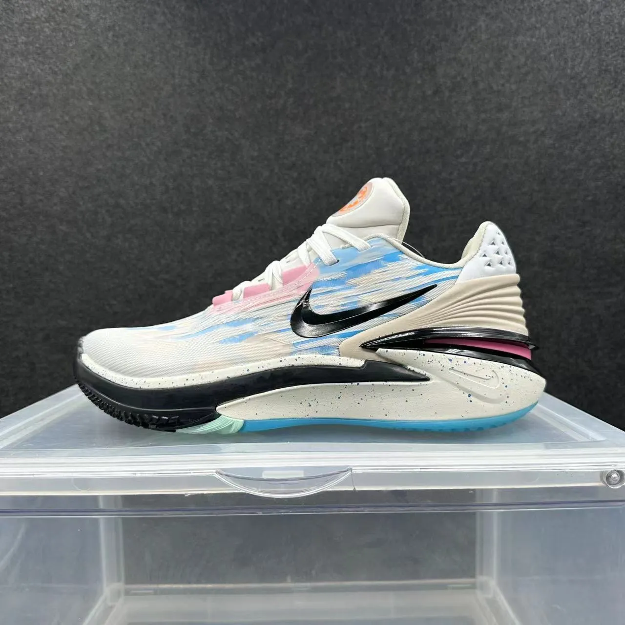 Nike Zoom Freak White Blue Pink Textured Knit Basketball Shoes 2