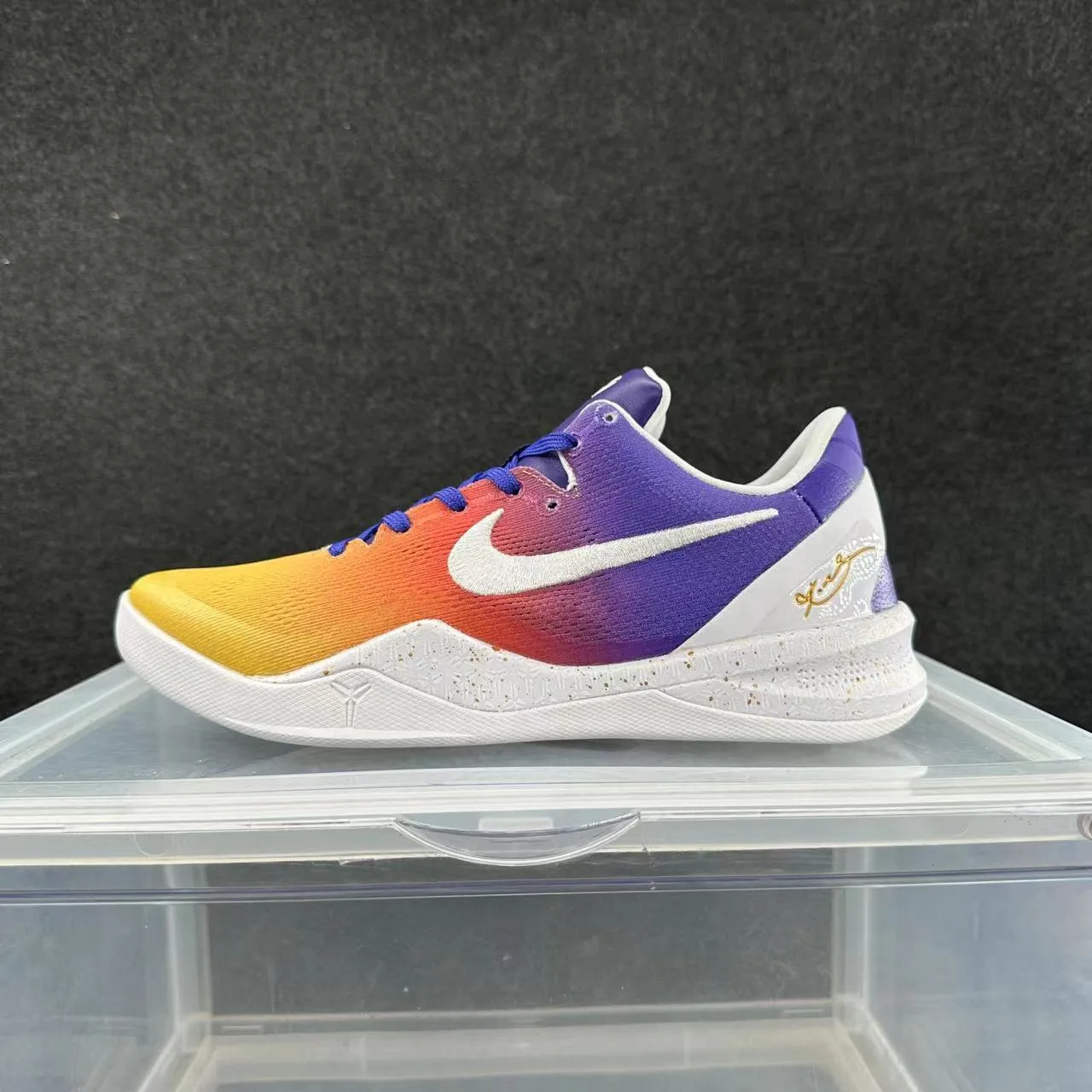 Nike Zoom Kobe VIII Gradient Purple Orange Yellow Basketball Shoes 2