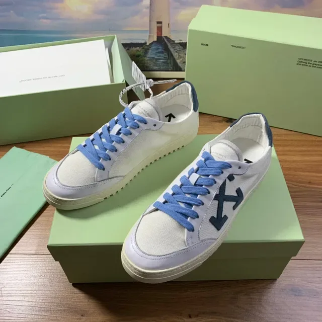 Off-White Arrow Blue Canvas Upper Diagonal Logo Lifestyle Sneakers 8