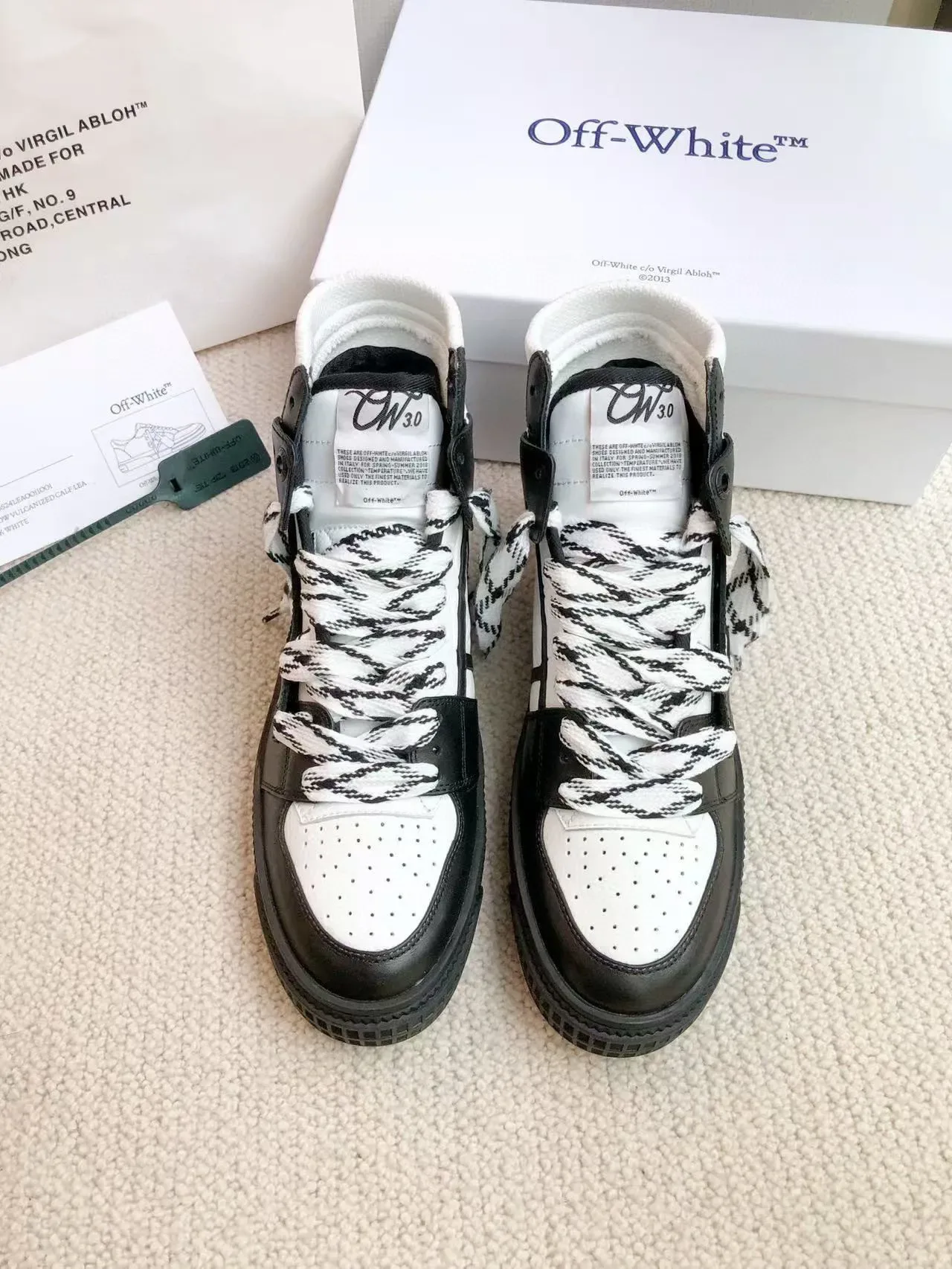 Off-White Black High-Top Asymmetrical Strap Lifestyle Sneakers 3