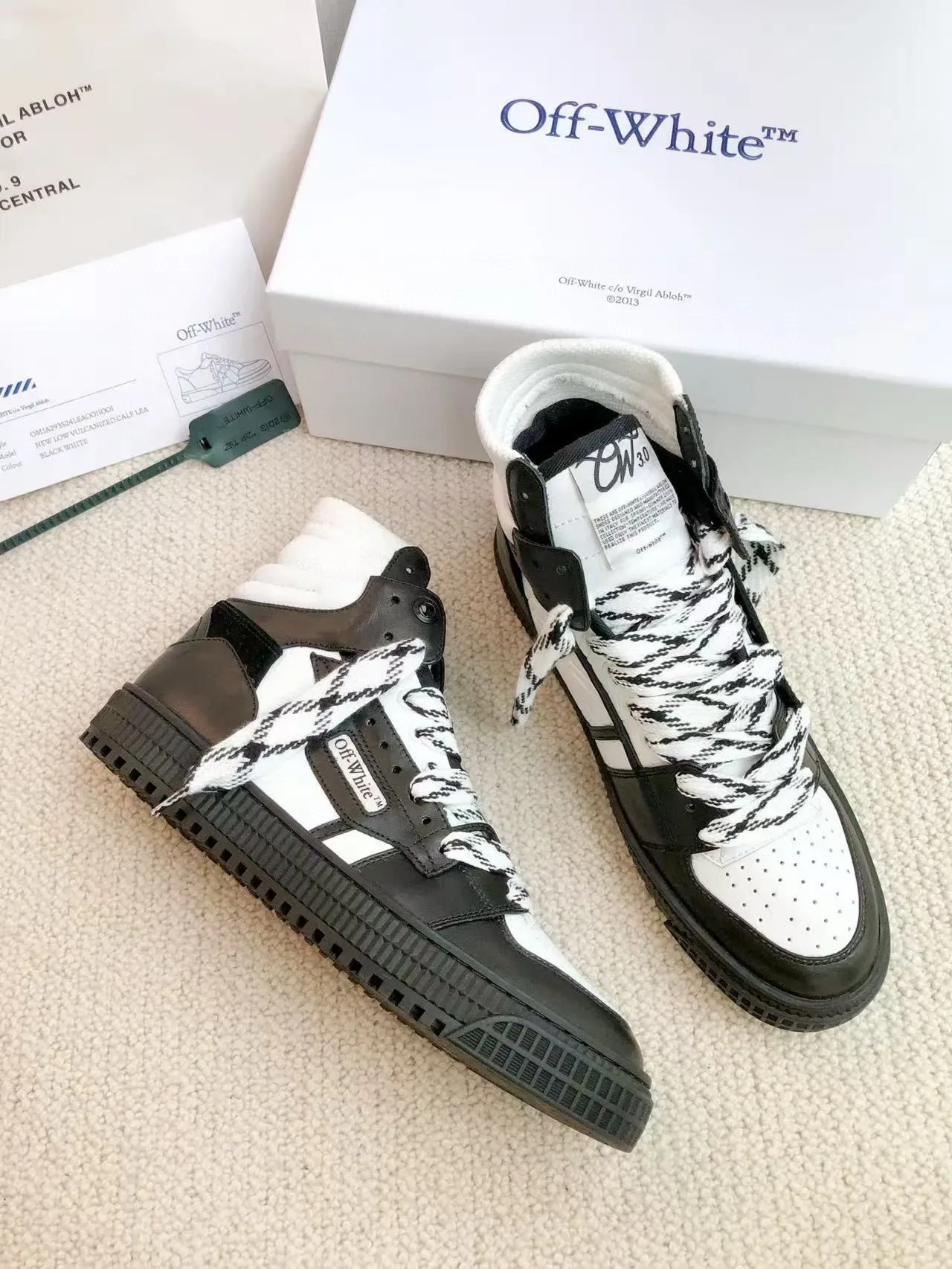 Off-White Black High-Top Asymmetrical Strap Lifestyle Sneakers 5