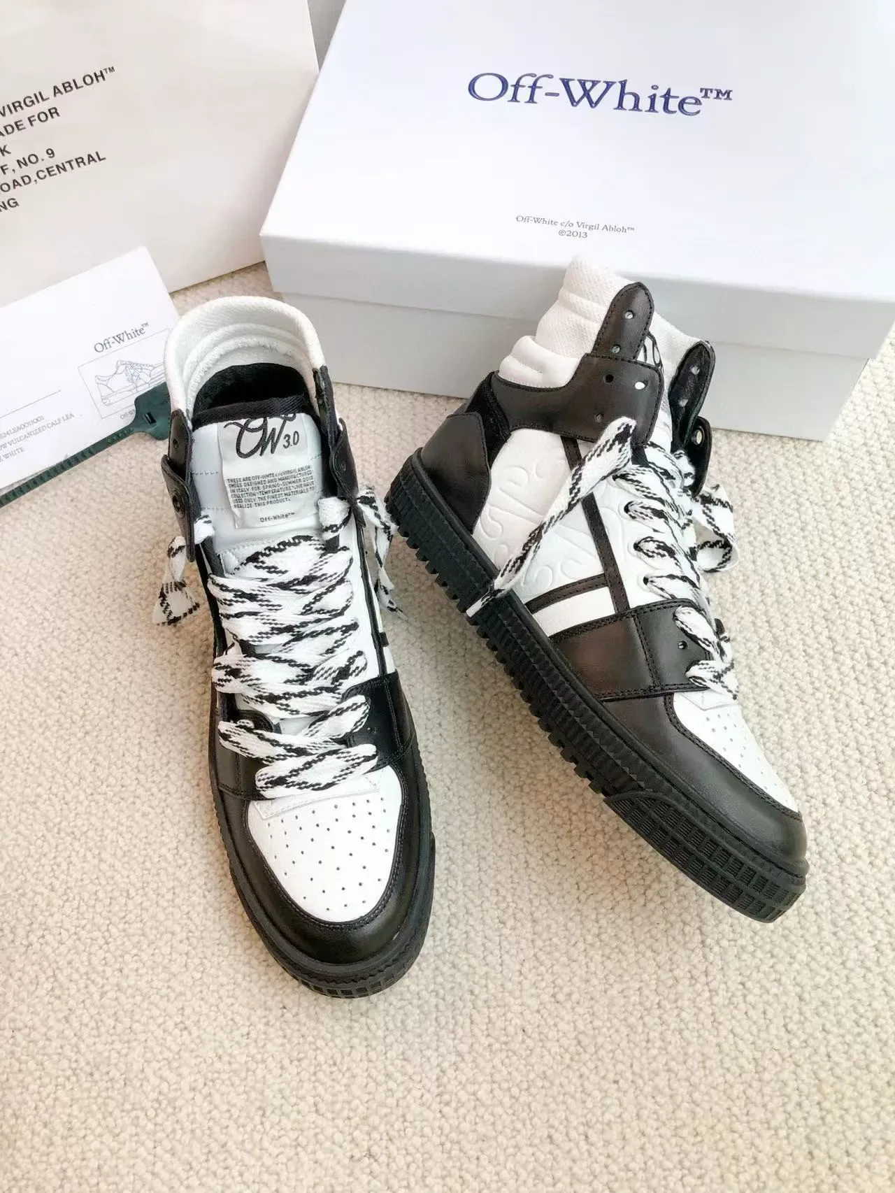 Off-White Black High-Top Asymmetrical Strap Lifestyle Sneakers 6
