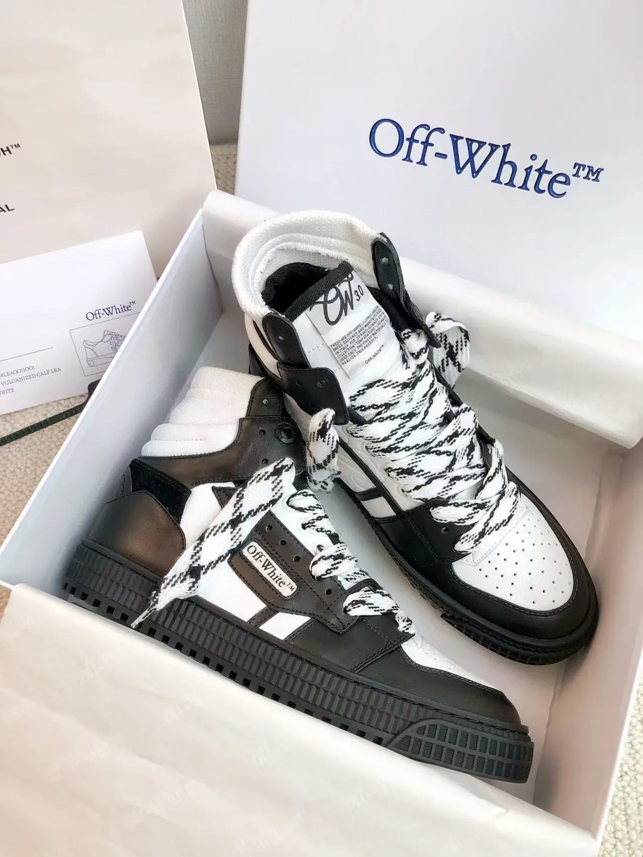 Off-White Black High-Top Asymmetrical Strap Lifestyle Sneakers 7