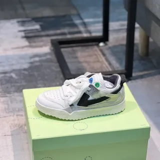 Off-White أسود حذاء رياضي أسلوب حياة low-top perforated toe