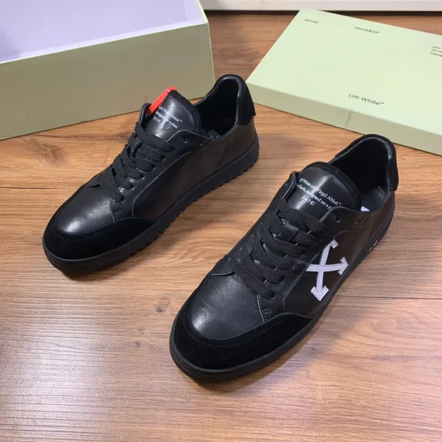 Off-White Diagonal Arrow حذاء رياضي أسود أبيض أسلوب حياة حذاء رياضي 8