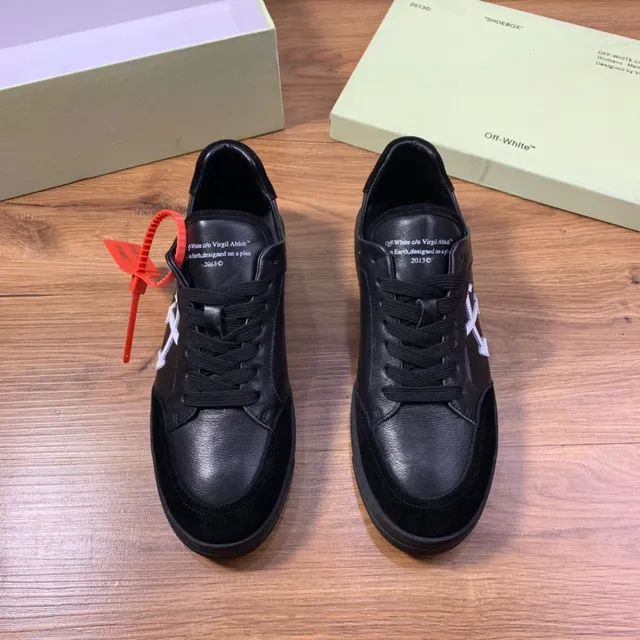 Off-White Diagonal Arrow حذاء رياضي أسود أبيض أسلوب حياة حذاء رياضي 9