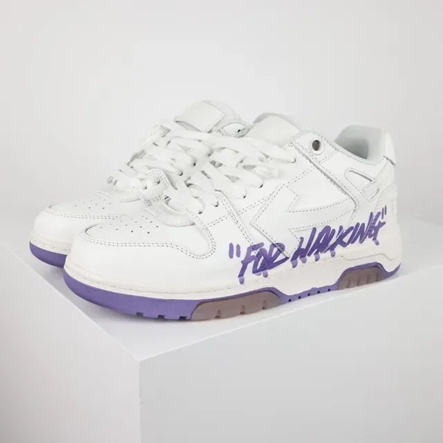 Off-White Pour Marcher Blanches Violettes Graffiti Lifestyle Sneakers 2