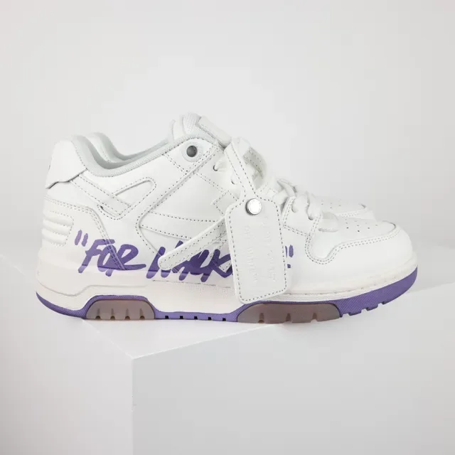 Off-White Pour Marcher Blanches Violettes Graffiti Lifestyle Sneakers 3