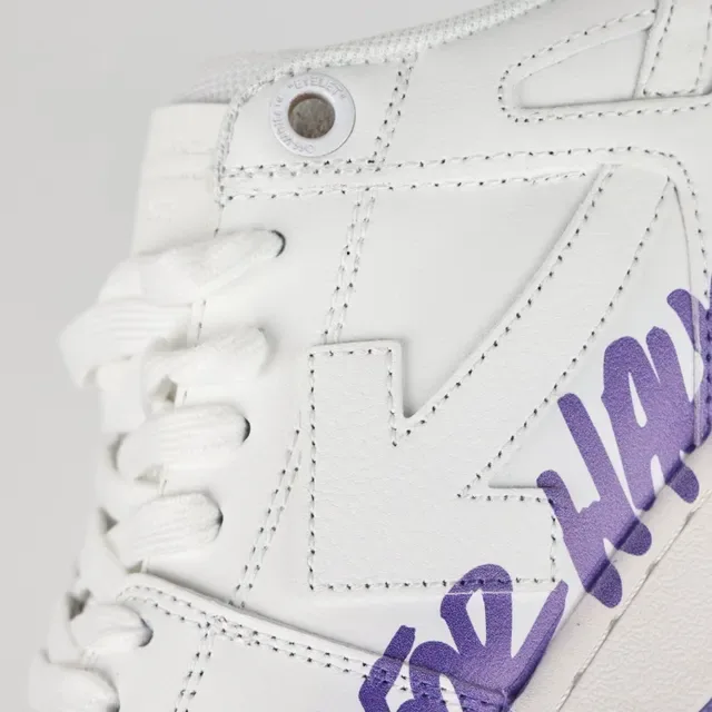 Off-White Pour Marcher Blanches Violettes Graffiti Lifestyle Sneakers 6