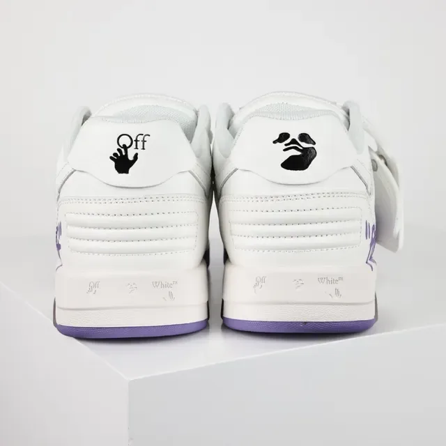 Off-White Pour Marcher Blanches Violettes Graffiti Lifestyle Sneakers 8