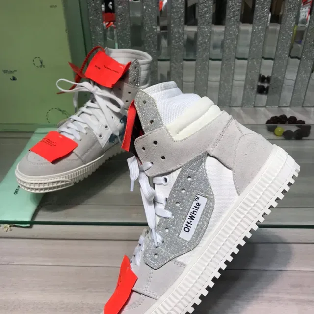 Off-White gris high-top industriel zip-tie style de vie sneakers 6